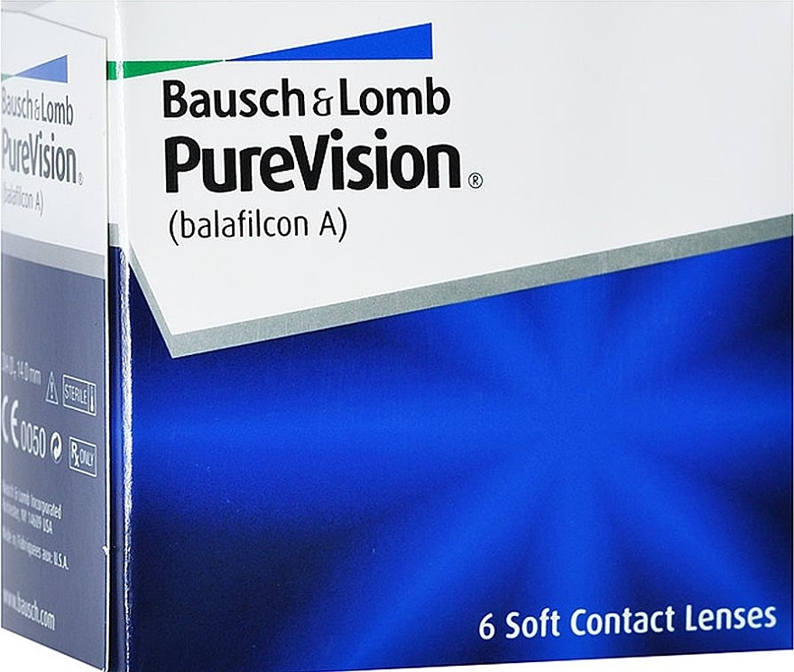 Contact Lenses, curvature 8.6mm, 6 pcs - Bausch & Lomb PureVision — photo N4