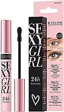 GIFT! Mascara - Eveline Cosmetics Sexy Girl Volumizing Mascara 24h Stronger Long Lash Effect — photo N1