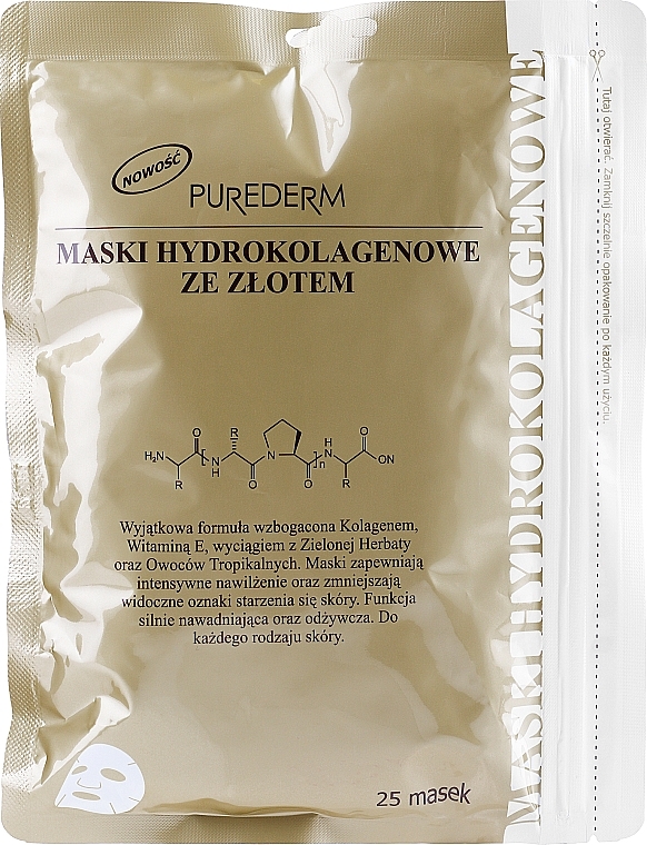 Face Sheet Mask 'Golden' - Purederm Hydro Collagen Mask — photo N7