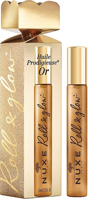 Wonderful Dry Gold Oil, roller - Nuxe Huile Prodigieuse Or Multi-Purpose Dry Oil Roll And Glow — photo N2