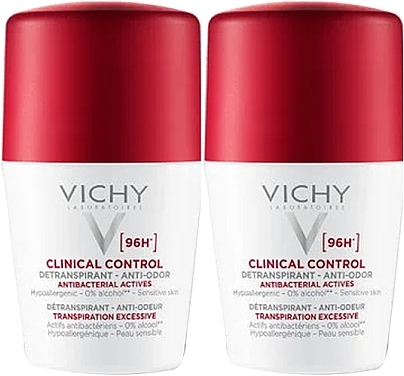 Set - Vichy Clinical Control Deperspirant 96H (deo/roll/2x50ml) — photo N1