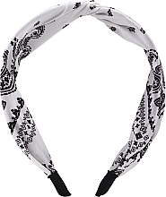 Fragrances, Perfumes, Cosmetics Hair Hoop, FA-5619, white with pattern - Donegal