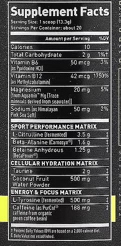 Mango Lime Pre-Workout Complex - Kaged Pre-Kaged Sport Pre-Workout Mango Lime — photo N8