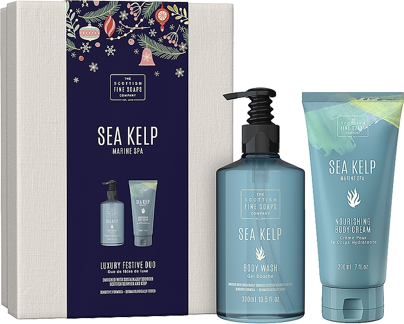 Set - Scottish Fine Soaps Sea Kelp Marine Spa Luxury Festive Duo (sh/gel/300ml + b/cr/200ml) — photo N2