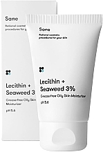 Fragrances, Perfumes, Cosmetics Lecithin + 3% Seaweed Face Cream for Oily Skin - Sane Face Cream