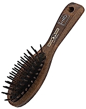 Pocket Beech Hair Brush with Wooden Bristles, 17.5 cm - Golddachs Dittmar — photo N1