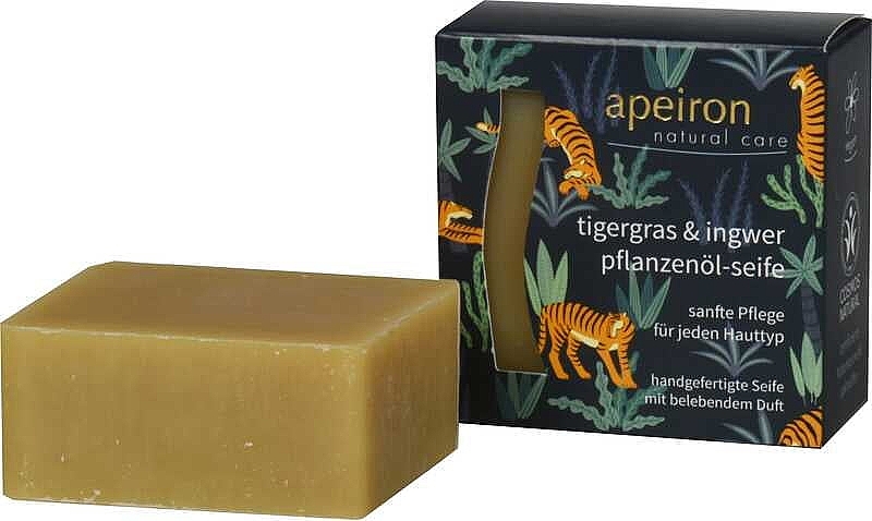 Vegetable Oil Soap "Tiger Grass & Ginger" - Apeiron Plant Oil Soap Tiger Grass & Ginger — photo N2