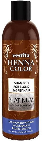 Shampoo for Blonde & Gray Hair - Venita Henna Color Platinum Shampoo — photo N1