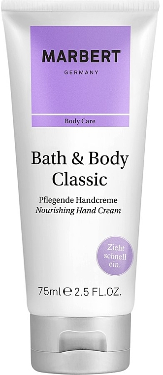 Nourishing Hand Cream - Marbert Man Classic Hand Cream — photo N1