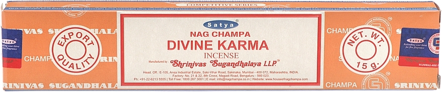 Divine Karma Incense - Satya Divine Karma Incense — photo N1