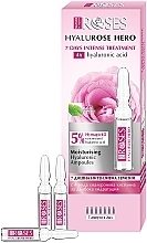 Moisturizing Face Ampoules with Hyaluronic Acid - Nature of Agiva Roses Hyalurose Hero Ampoules — photo N1