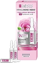 Fragrances, Perfumes, Cosmetics Moisturizing Face Ampoules with Hyaluronic Acid - Nature of Agiva Roses Hyalurose Hero Ampoules