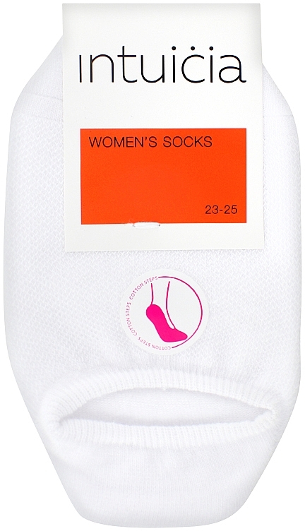 Single-Colour Socks "201", white - Intuicia — photo N2