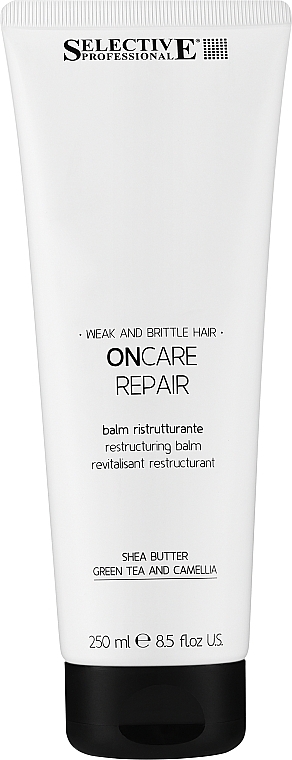 Conditioner for Weak & Thin Hair - Selective Professional On Care Repair Restructing Balm — photo N1