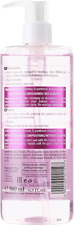 Soothing Micellar Makeup Remover - Bielenda Professional Program Face Soothing Micellar Liquid — photo N2