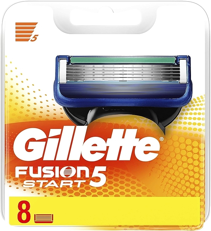 Razor Cartridge, 8 pcs. - Gillette Fusion5 Start Replacement Razor Blades Pack — photo N1