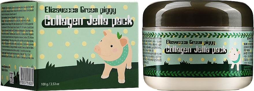 Collagen Face Mask - Elizavecca Face Care Green piggy Collagen Jella Pack — photo N4