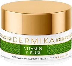 Fragrances, Perfumes, Cosmetics Hypoallergenic Anti-Wrinkle Oil Cream - Dermika Vitamin P Plus Face Cream