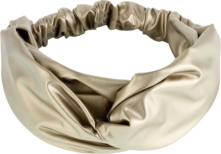 Headband "Faux Leather Twist", golden - MAKEUP Hair Accessories — photo N10