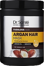 Fragrances, Perfumes, Cosmetics Argan Oil & Keratin Hair Mask "Structure Repair" - Dr. Sante Argan Hair