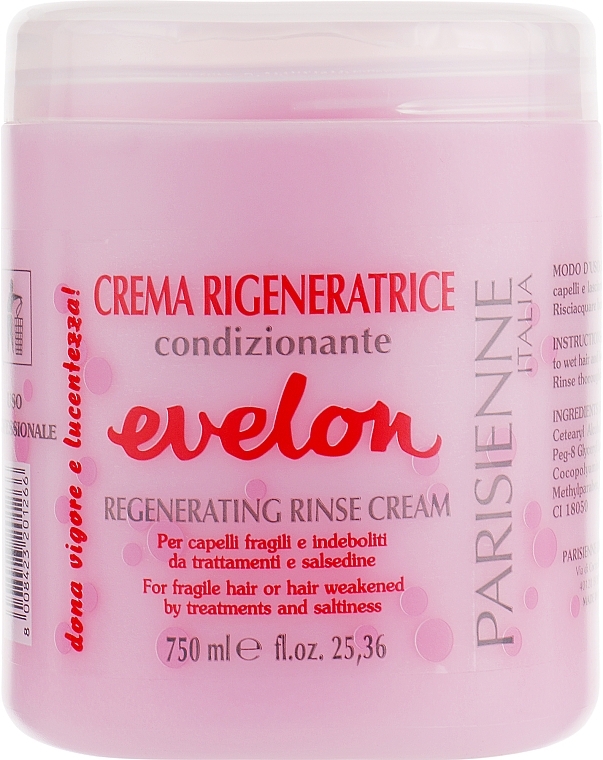 Regenerating Hair Mask "Pink" - Parisienne Italia Evelon Regenerating Cream — photo N3