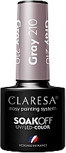 Gel Polish - Claresa Grey SoakOff UV/LED Color — photo N2