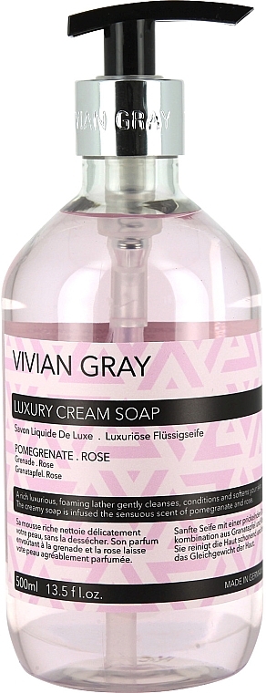 Hand Soap - Vivian Gray Luxury Cream Soap Pomegranate & Rose — photo N1