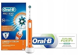 Set - Oral-B Pro 400 Cross Action Orange Set — photo N1