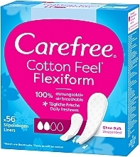 Flexible Daily Liners, scent-free, 56 pcs - Carefree Cotton FlexiForm Unscented — photo N30