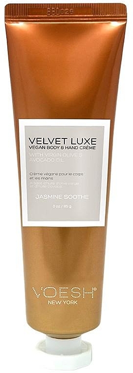 Softening Jasmine Hand & Body Cream - Voesh Velvet Luxe Jasmine Soothe Vegan Body&Hand Creme — photo N1