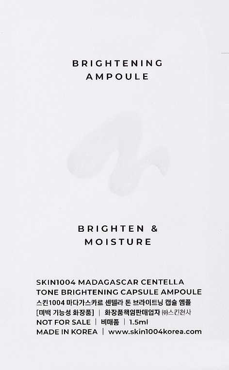 Brightening Ampoule Serum - SKIN1004 Madagascar Centella Tone Brightening Capsule Ampoule (sample) — photo N5