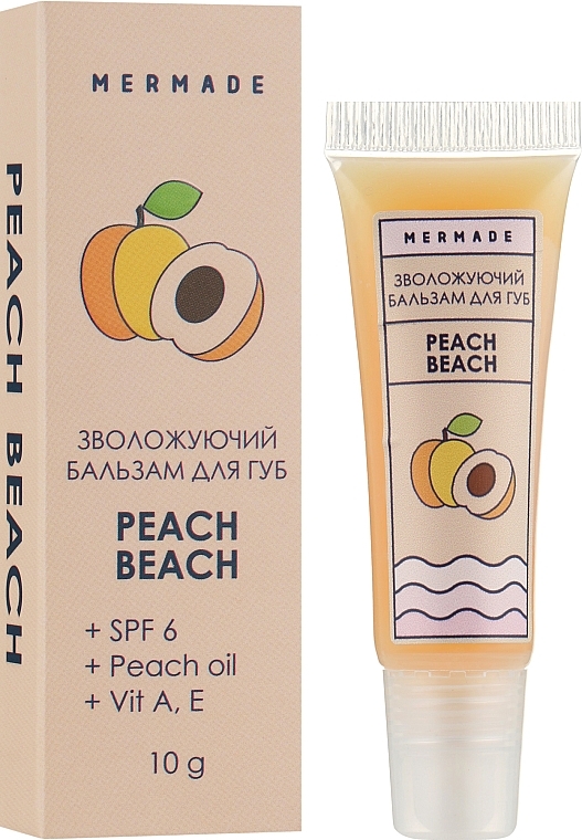 Moisturizing Lip Balm - Mermade Peach Beach SPF 6 — photo N14