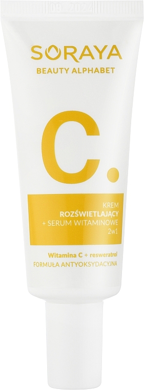 Brightening Cream + Vitamin Serum 2in1 - Soraya Beauty Alphabet Vitamin C+ Resveratrol — photo N1