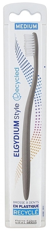 Style Recycled Medium Toothbrush, dark grey - Elgydium Style Recycled Medium Toothbrush — photo N1