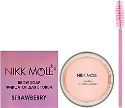 Brow Soap "Strawberry" - Nikk Mole Brow Soap Strawberry — photo N2