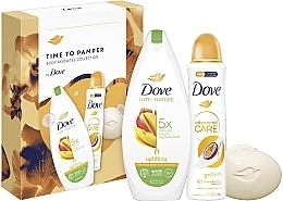 Fragrances, Perfumes, Cosmetics Set - Dove Time To Pamper Body Favorites Collection (sh/gel/225 ml + soap/90 g + deo/150 ml)