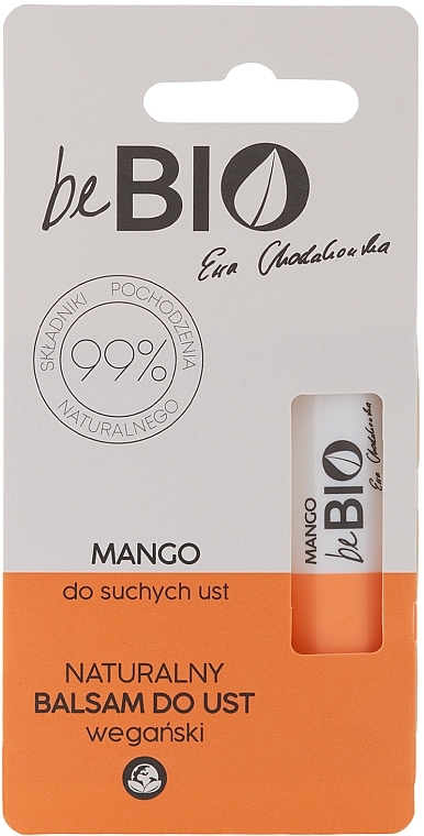 Protective Lip Balm "Mango" - BeBio Natural Lip Balm With Mango — photo N1