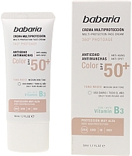 Anti-Spot Sun Cream - Babaria Multi-Protection Spf 50+ Face Cream — photo N1