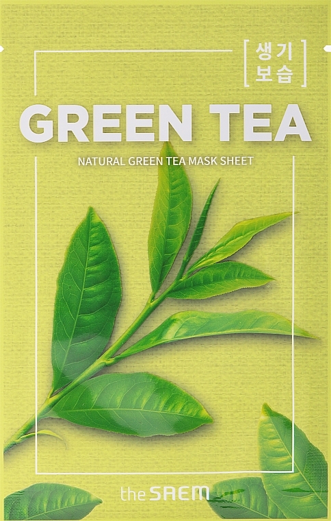 Moisturizing Sheet Mask - The Saem Natural Mask Sheet Green Tea — photo N2