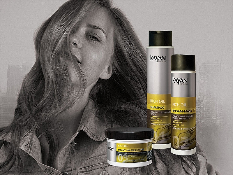 Dry & Damaged Hair Balm Mask - Kayan Professional Rich Oil Balsam-Mask — photo N5