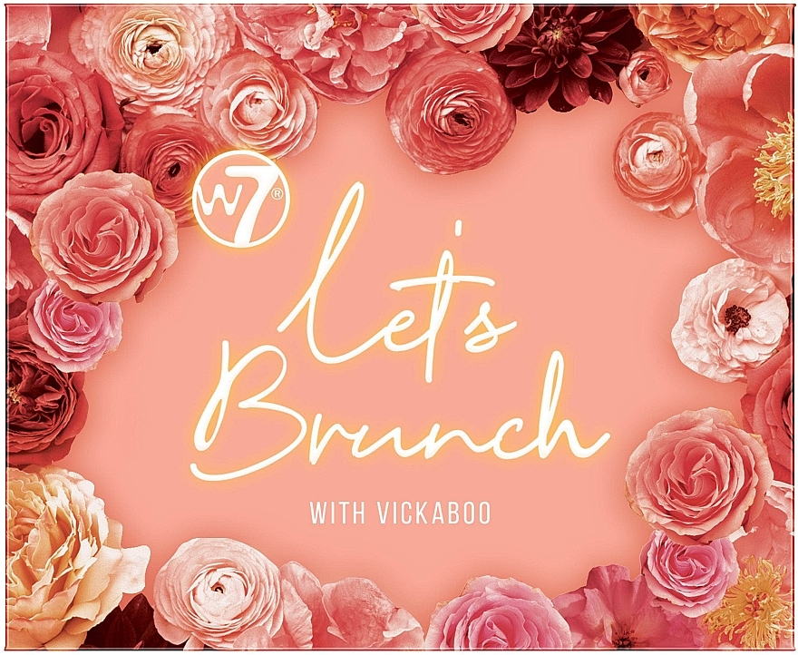 Eyeshadow Palette - W7 Let's Brunch With Vickaboo Pressed Pigment Palette — photo N1