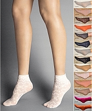 Women Socks 'Fabienne', 20 Den, mango - Veneziana — photo N3