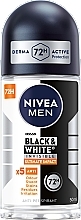 Fragrances, Perfumes, Cosmetics 5-in-1 Men Roll-On Deodorant Antiperspirant - Nivea Men Black & White Invisible Ultimate Impact 5in1 Roll-On