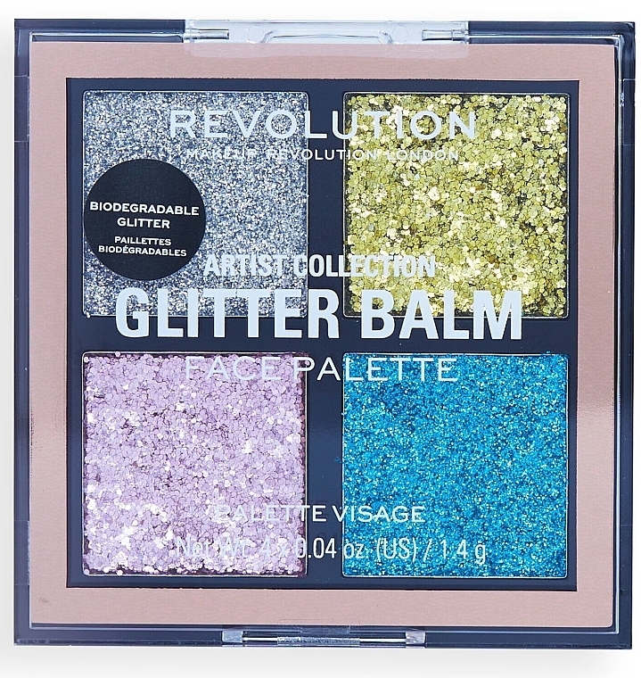 Glitter Palette - Makeup Revolution Artist Collection Glitter Balm Face Palette — photo N1