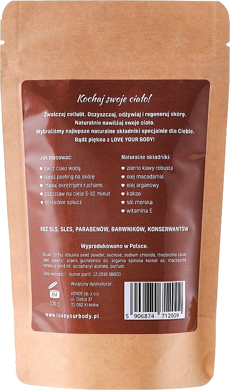 Coffee Body Scrub "Aromatic Coffee" - Love Your Body Peeling  — photo N5