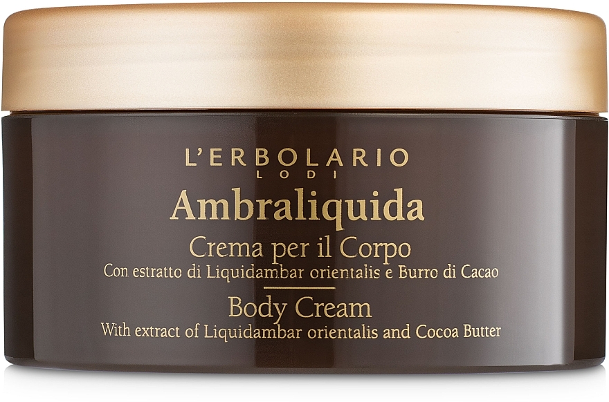 Perfumed Body Cream "Light Amber" - L'Erbolario Ambraliquida Crema Per Il Corpo — photo N2