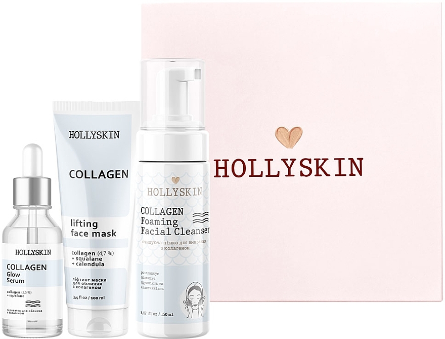 Set - Hollyskin Collagen Intensive Care (mask/100ml + foam/150ml + ser/50ml) — photo N3