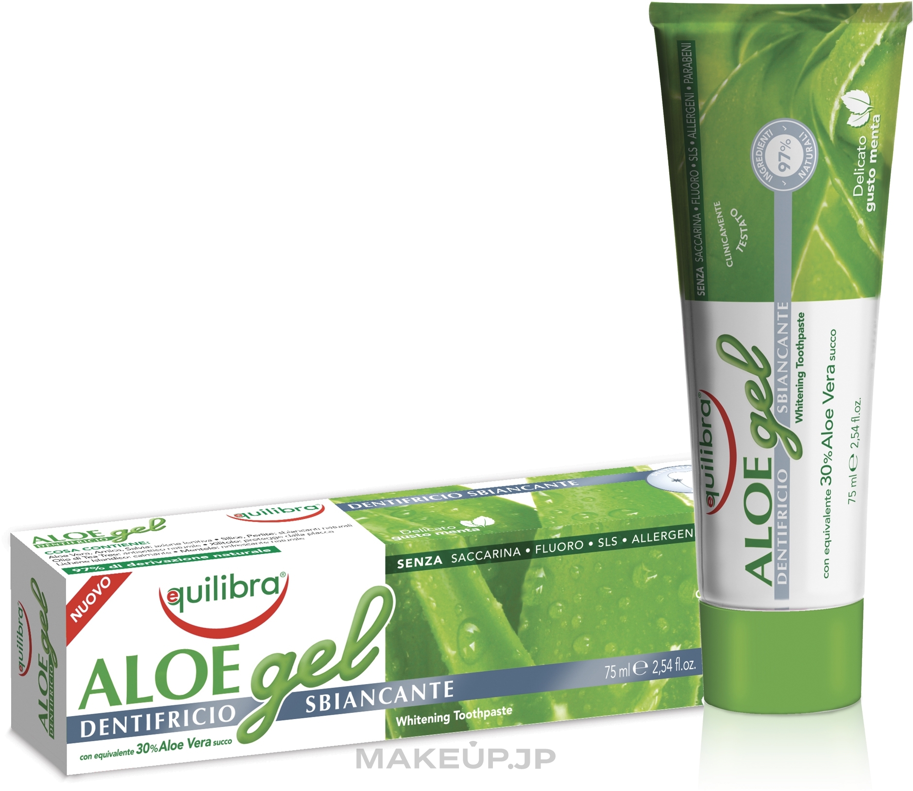 Whitening Toothpaste - Equilibra Aloe Gel — photo 75 ml