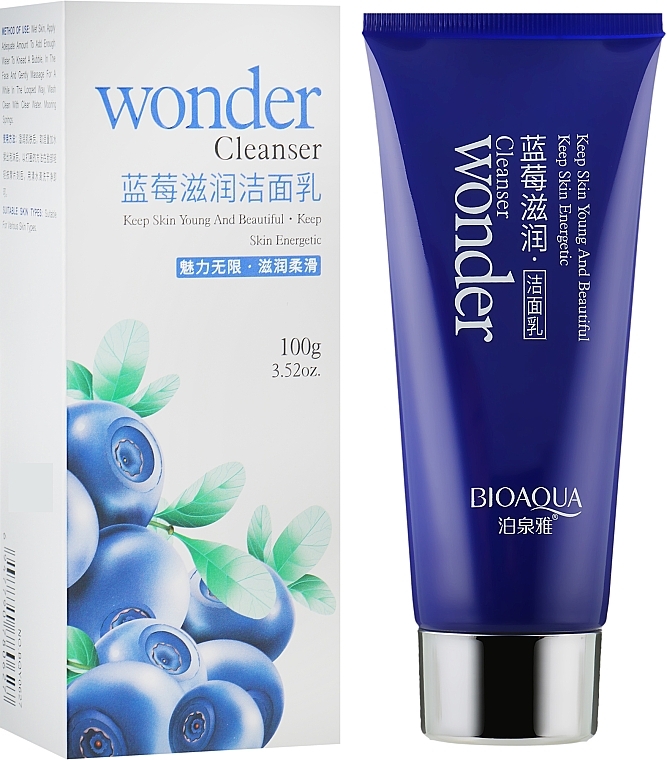 Blueberry Face Cleansing Foam - Bioaqua Wonder Cleanser — photo N3