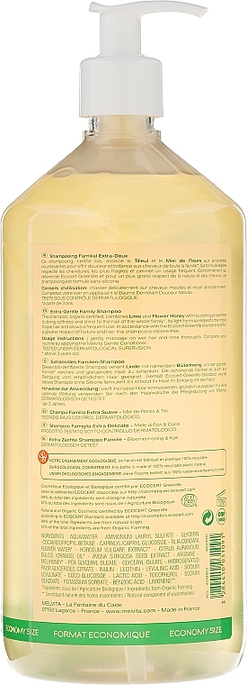 Hair & Body Shampoo "Flower Honey & Lime" - Melvita Extra-Gentle Family Shampoo — photo N2